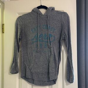 Aeropostale Gray Hoodie with Blue Print